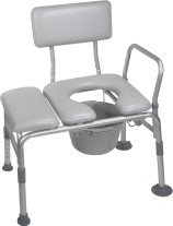 Combination Padded Transfer Bench/Commode