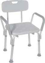 Shower Chair with Back and Padded Arms