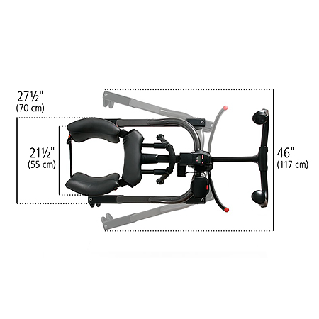 tram top view dimensions